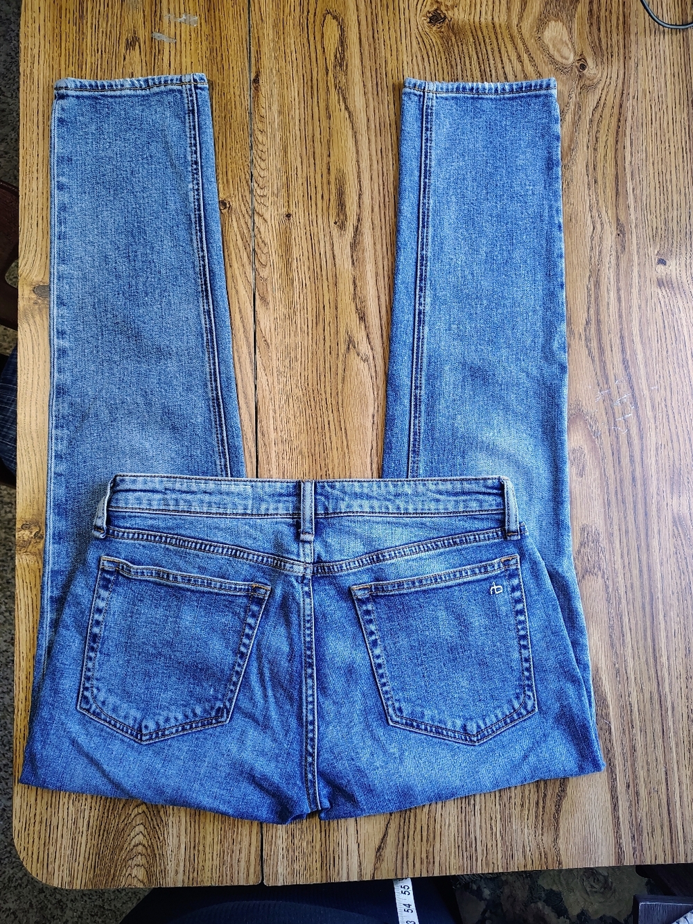 Rag & Bone Dre Low Rise Slim Boyfriend Jeans Women's Medium Blue River sz 26. - Picture 7 of 16